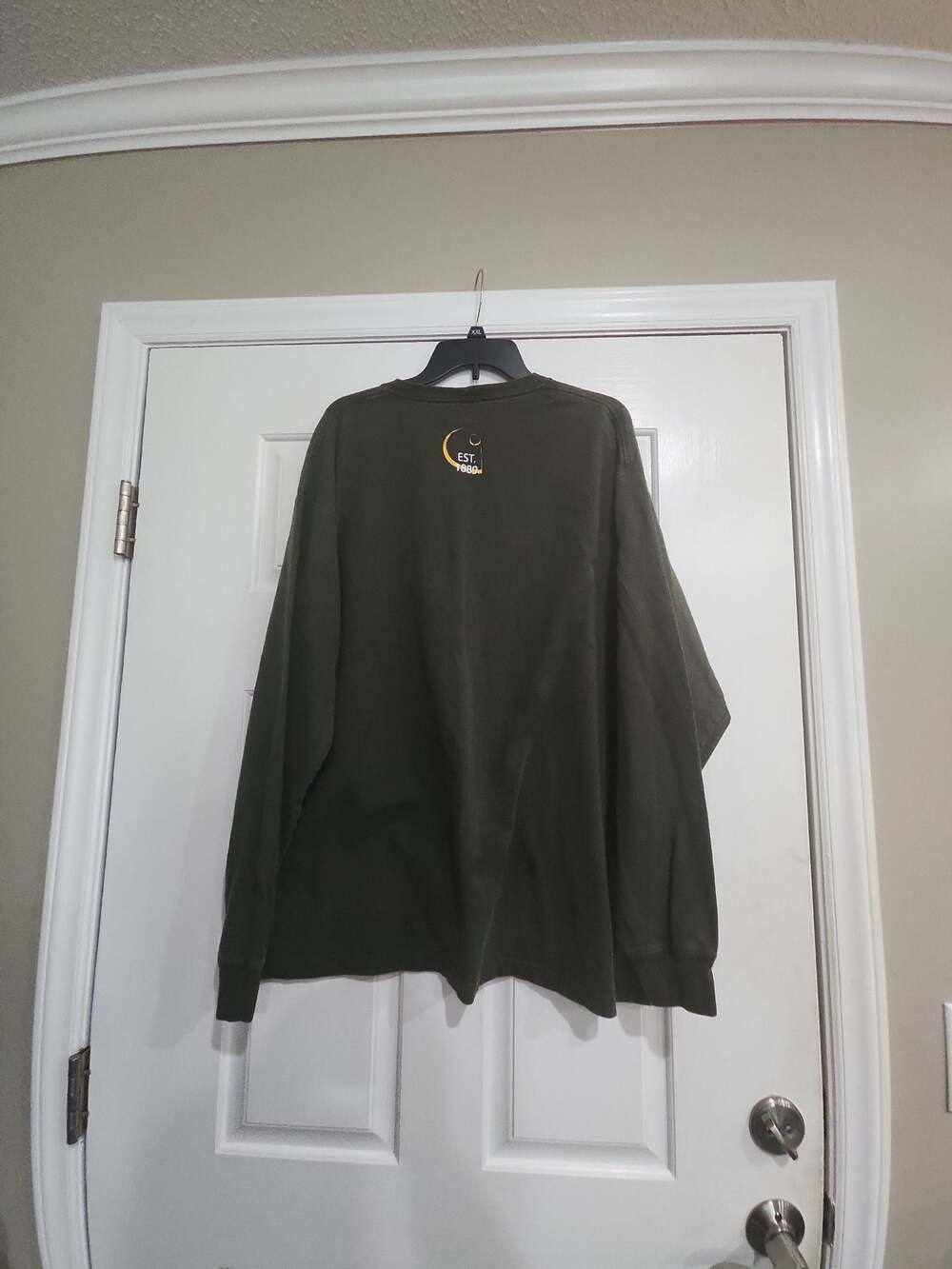 Vintage Carhartt Workwear Spell Out Graphic Green Long Sleeve Tee Shirt (fits Ad - Picture 4 of 6